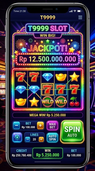 Tampilan antarmuka pengguna t9999 yang sederhana dan intuitif.